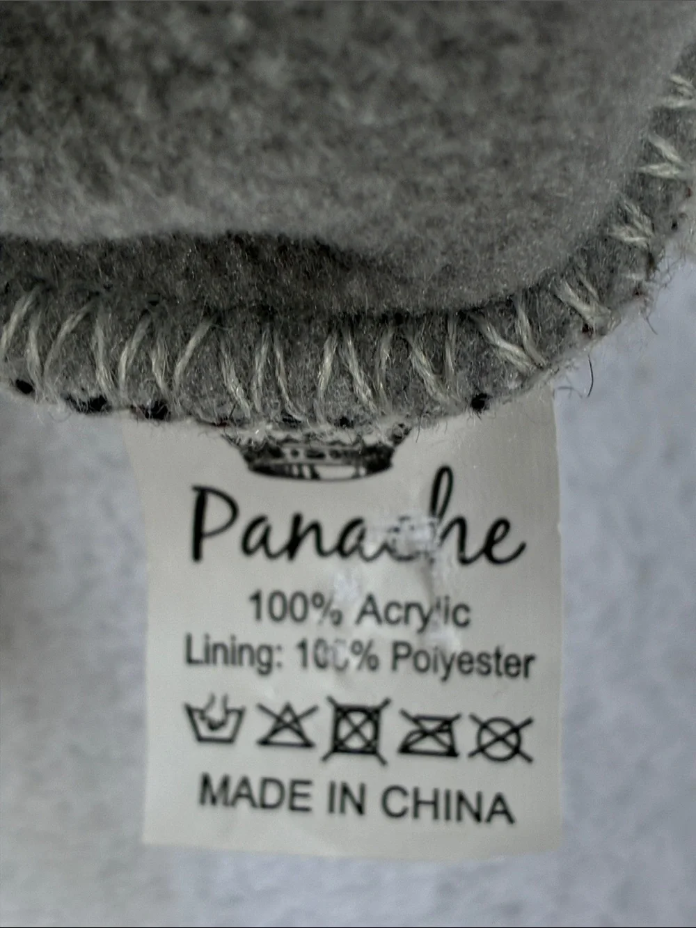 Panache Leopard Pattern Pom Pom Winter Hat in Black/Brown/White, NWOT